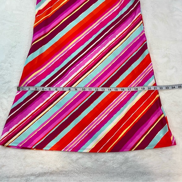 Jude Connally Dress Size Small Multicolored Melody Mod Stripe Sleeveless Swing - Picture 10 of 10